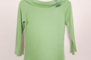 Monsoon Sage Green Bardot Off-The-Shoulder Top Bow Detail 12UK/40EU