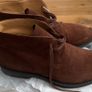 Brand New with Box Hand-made Italian Suede Leather Men Ankle Boots in Chocolate Brown Size 8 Image 4