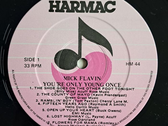 Mick Flavin - You're Only Young Once Vinyl