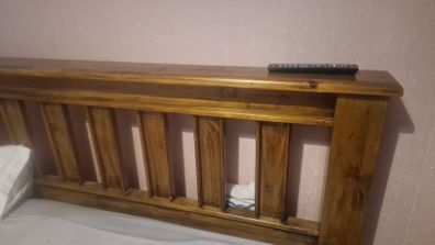 super king solid pine bed