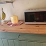 Vintage Country Style Solid Wood Painted Larder Cupboard (Sage Green) Image 2