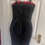 Guess Black Denim Dress Size S Image 3