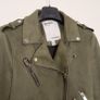 River Island Olive Khaki Green Faux Suede Biker Jacket 12UK/40EU Image 7