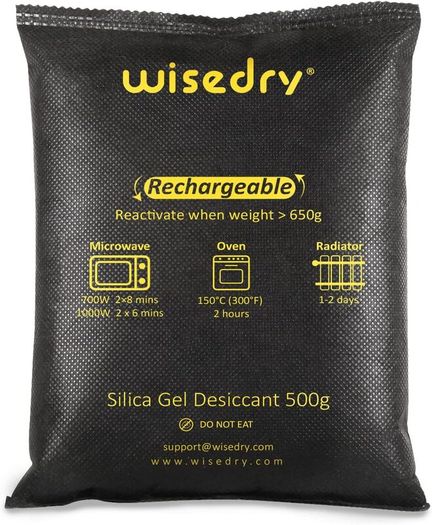 Silica Gel Packets Car Dehumidifier Bag Reusable, 1kg [2 x 500 Gram] Microwave Fast Reactivated Desiccant Sachets Eliminates Foggy Damp Windscreen, Moisture Absorber for Car, Caravan, Van