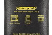 Silica Gel Packets Car Dehumidifier Bag Reusable, 1kg [2 x 500 Gram] Microwave Fast Reactivated Desiccant Sachets Eliminates Foggy Damp Windscreen, Moisture Absorber for Car, Caravan, Van