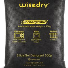 Silica Gel Packets Car Dehumidifier Bag Reusable, 1kg [2 x 500 Gram] Microwave Fast Reactivated Desiccant Sachets Eliminates Foggy Damp Windscreen, Moisture Absorber for Car, Caravan, Van