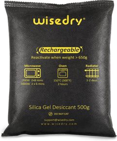 Silica Gel Packets Car Dehumidifier Bag Reusable, 1kg [2 x 500 Gram] Microwave Fast Reactivated Desiccant Sachets Eliminates Foggy Damp Windscreen, Moisture Absorber for Car, Caravan, Van