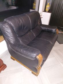 Real Leather 2 seater couch