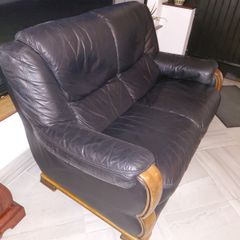 Real Leather 2 seater couch