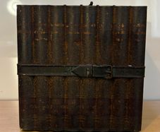 Antique Biscuit Tin by Huntley and Palmers, Bounded Book Box , Dickens Series c1900