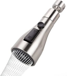 360 Degree Swivel Spout FM22 M24 Kitchen Sink Tap Spray Attachment Head with 3 Modes,Replacement Tap End Diffuser Spout,Faucet Pressurised Water Nozzle Aerator with Adapter Filter Accessories
