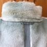 Blue Suede effect waistcoat -100%acrylic fur lining Image 5