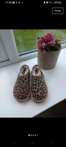 (New) Next Kids Animal Print Slippers Size Junior 8