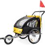 Bicycle Trailer, Jogger, 2in1 Children's Bicycle Trailer, Transport Trolley Suspension Rear Axle for 2 Children Image 3