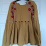 Zara Embroidered Floral Pompom Tunic Top Age 10-12 Image 2