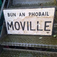 Moville road sign