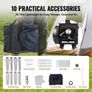 Wood Stove, 218.4 cm, Alloy Steel Camping Tent Stove, Portable Wood Burning Stove with Chimney Pipes & Gloves, 22941.9 cm Firebox Hot Tent Stove for Outdoor Cooking and Heating with 8 Pipes Image 5