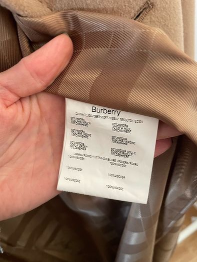 Burberry wool camel coat