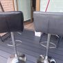 2 Bar Stools - Grey and Black Image 9