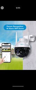 Reletech 5MP Surveillance Camera Outdoor WiFi 2-way Audio IP66 Waterproof Color Night Vision With 360 PTZ, Security Cameras For Home Surveillance Floodlight & Alarm