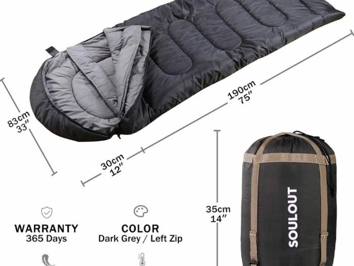 Sleeping Bag 3-4 Season Warm Weather and Winter, Lightweight, Waterproof - Great for Adults & Kids - Excellent Camping Gear Equipment, Traveling, and Outdoor Activities