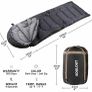 Sleeping Bag 3-4 Season Warm Weather and Winter, Lightweight, Waterproof - Great for Adults & Kids - Excellent Camping Gear Equipment, Traveling, and Outdoor Activities Image 2