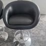 Black Swivel Bar Stool with Chrome Base Good Condition Image 2