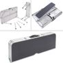 3-piece Aluminium Camping Table Set Folding 2 Benches Carry Handle Garden Foldable, grey Image 3