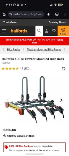 Halfords bike carrier