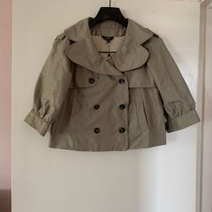 Crop trench coat jacket
