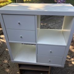 Ikea Kallax 77x77 storage unit with 4 drawers