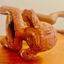 Hand built Red clay figurative study sculpture Image 7