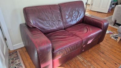 2 seater leather sofa