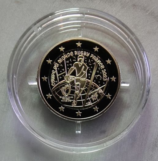 France 2 Euro Proof Coin 2023 - Rugby World Cup 2023