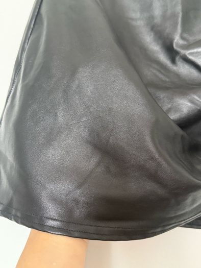 Sexy Faux Leather mini skirt; S size; UK manufactured