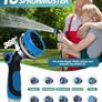 100FT Expandable Garden Hose Pipe with 10 Function Nozzle - Upgraded 3-Layer Latex No-Kink Flexible Water Hose with 1/2" 3/4" Connectors, Expanding Water Hose for Gardening, Washing & Cleaning Image 4