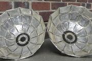 Pair of vintage Capiz shell lampshade