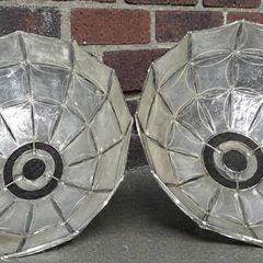 Pair of vintage Capiz shell lampshade