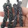 Vintage Multi Strands Striped Glass Beads Necklace Black& Green White Tribal African Trade Style Image 6