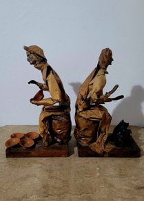 Vintage mexican folk art bookends