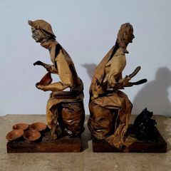 Vintage mexican folk art bookends