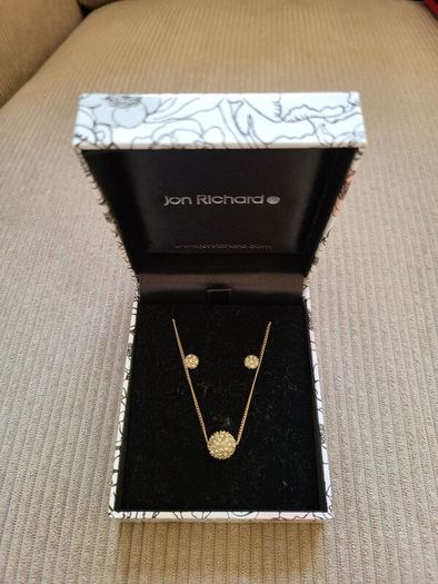 Jon Richard jewellery set, earrings and necklace