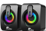2.0 Wired Mini Speaker for PC,USB Powered 3.5 mm AUX,LED Light Up RGB Gaming Speakers for Computer,Laptop,Phone,Monitor (FREE POSTAGE)