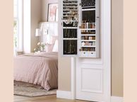 main image for ad Hollywood Lighted Vanity Makeup Mirror w/ 13 LED Lights, Touch Control Dimmable Cold/ Warm Light, Adjustable Angle for Dressing Table (white)