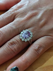 Sterling Silver Ring - Size P - Stamped for Silver (S05)