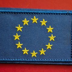 European Union flag patch.