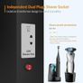Black LED Bathroom Mirror Cabinet with Light and Shaver Socket Illuminated Bathroom Cabinet with Mirror 3 Color Changing,Removeable Shelf,Built-in Defogger 500x700 mm Aluminium Image 2