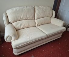 Cream fabric suite