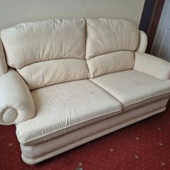 Cream fabric suite