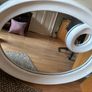 White framed mirror. W94cm H 74cm. Image 6